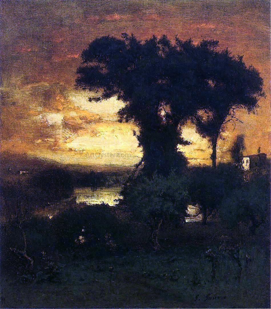George Inness Afterglow - Hand Painted Oil Painting