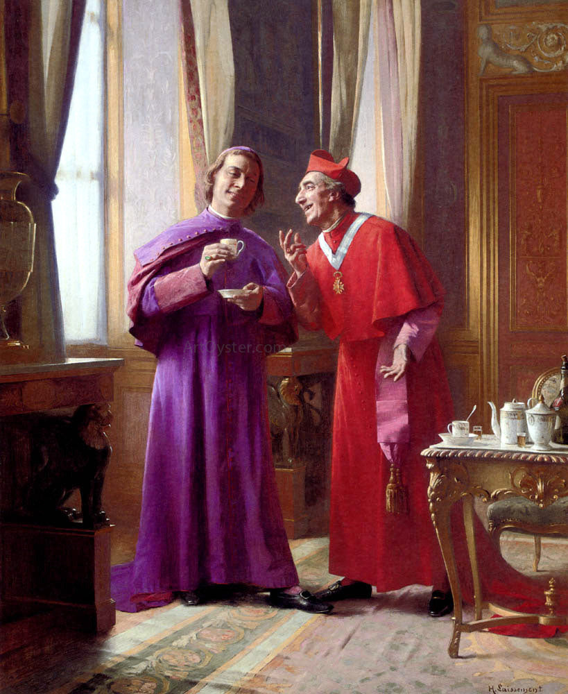 Henri Adolphe Laissement Afternoon Refreshment - Hand Painted Oil Painting