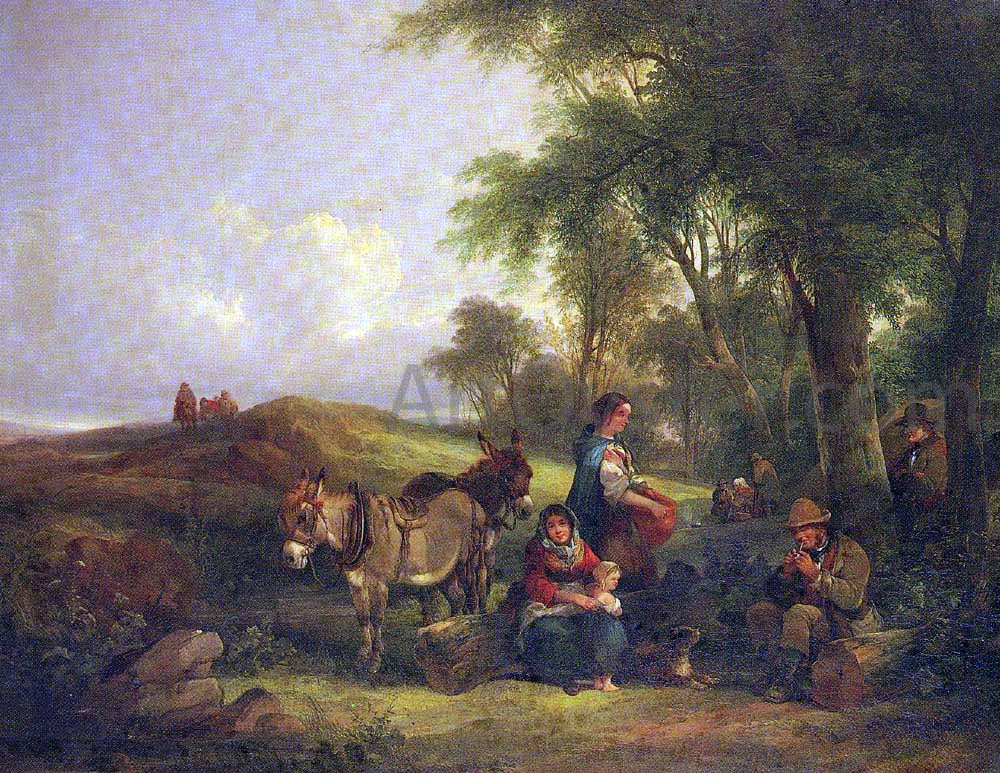 Senior William Shayer Afternoon Rest - Hand Painted Oil Painting