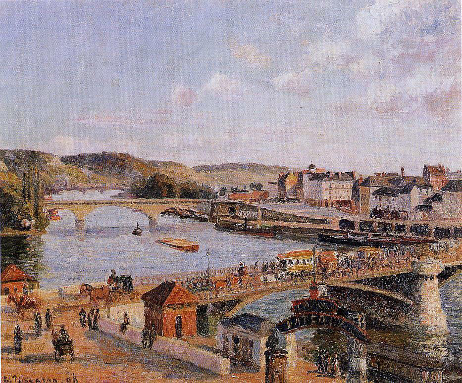 Camille Pissarro Afternoon, Sun, Rouen - Hand Painted Oil Painting