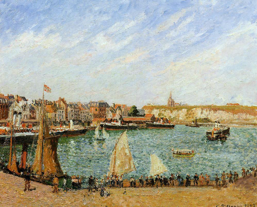 Camille Pissarro Afternoon, Sun, the Inner Harbor, Dieppe - Hand Painted Oil Painting