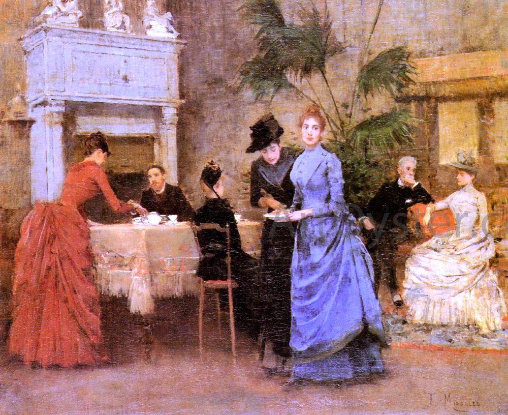 Francisco Miralles Afternoon Tea - Hand Painted Oil Painting