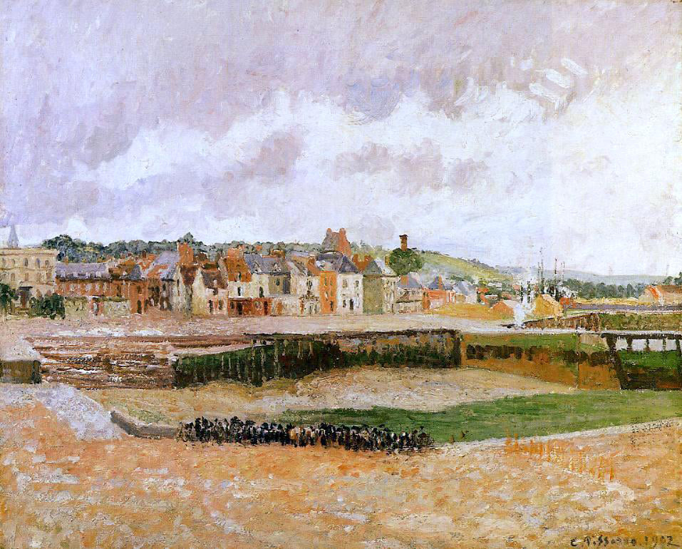 Camille Pissarro Afternoon, the Dunquesne Basin, Dieppe, Low Tide - Hand Painted Oil Painting