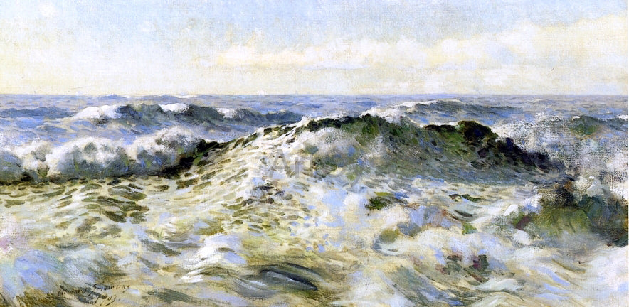 Edward E Simmons Afternoon Wind - Hand Painted Oil Painting