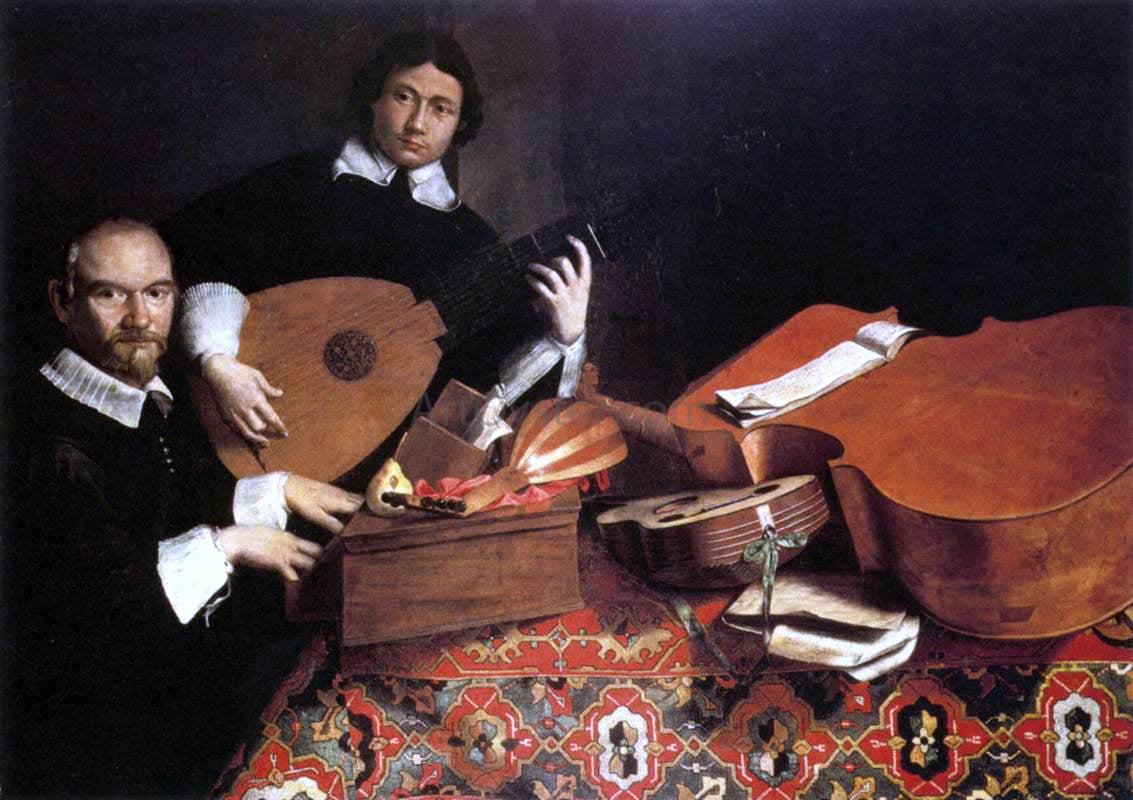 Evaristo Baschenis Agliardi Triptych (left) - Hand Painted Oil Painting