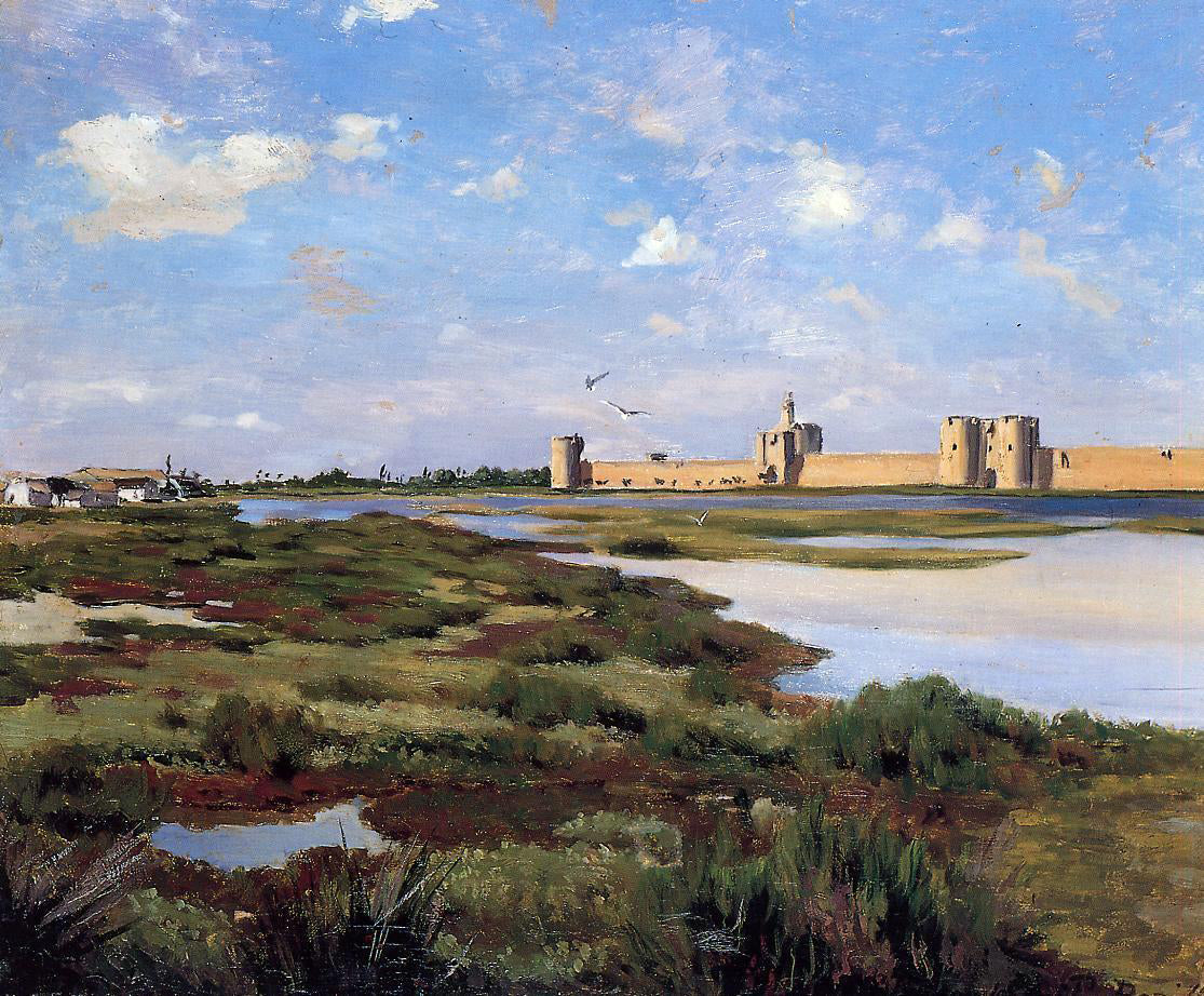 Jean Frederic Bazille Aigues-Mortes - Hand Painted Oil Painting