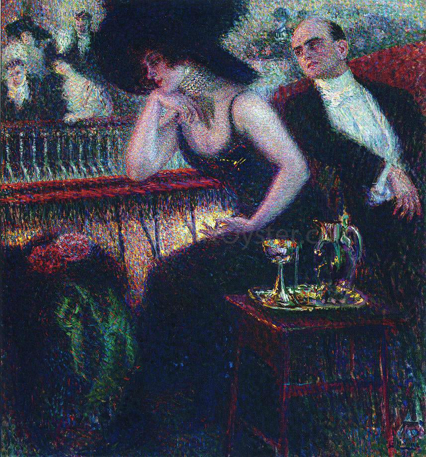 Enrico Lionne Caffe Concerto - Hand Painted Oil Painting