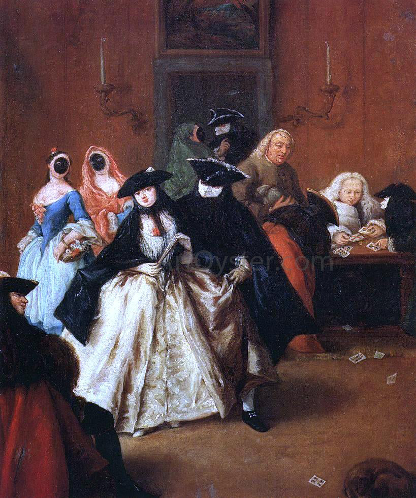 Pietro Longhi Al Ridotto - Hand Painted Oil Painting