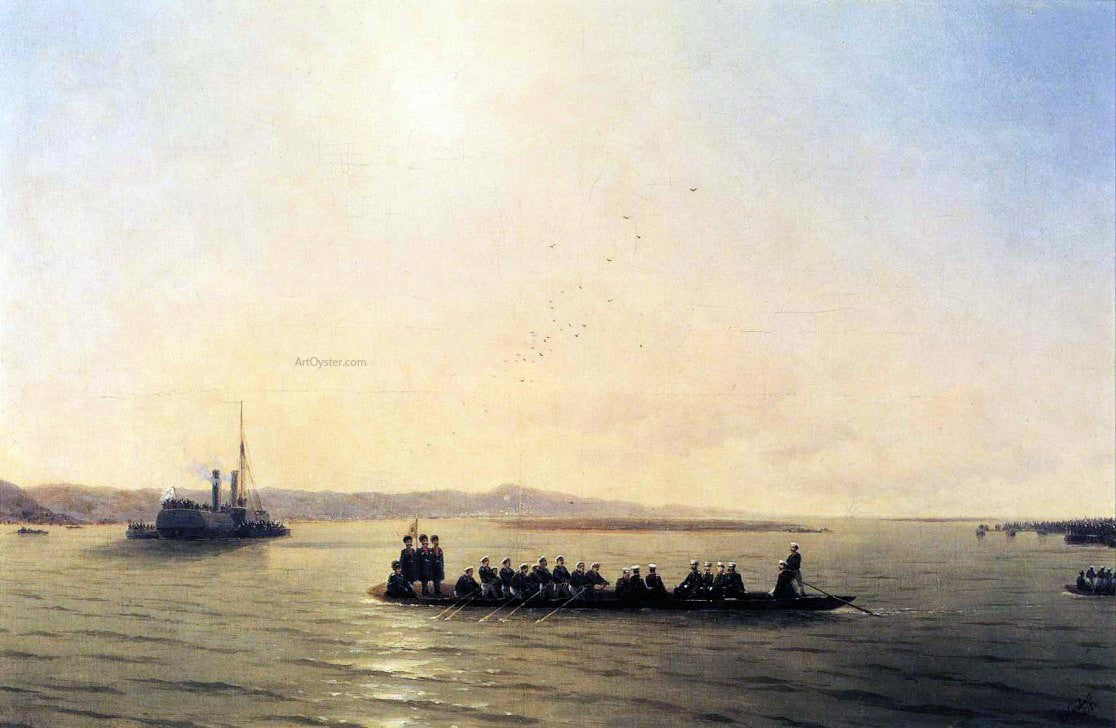 Ivan Constantinovich Aivazovsky Alexander II Crossing the Danube - Hand Painted Oil Painting