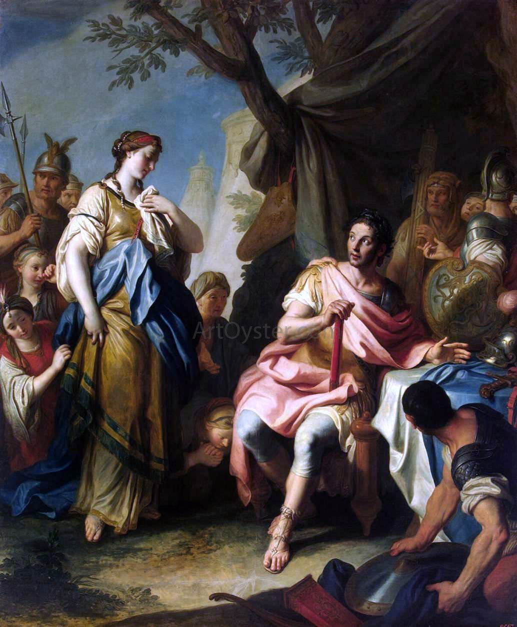 Pietro Antonio Rotari Alexander the Great and Roxane - Hand Painted Oil Painting