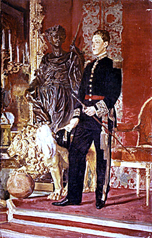 Emilio Sala y Frances Alfonso XIII - Hand Painted Oil Painting