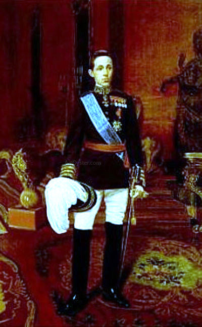 Jose Diaz Molina Alfonso XIII - Hand Painted Oil Painting