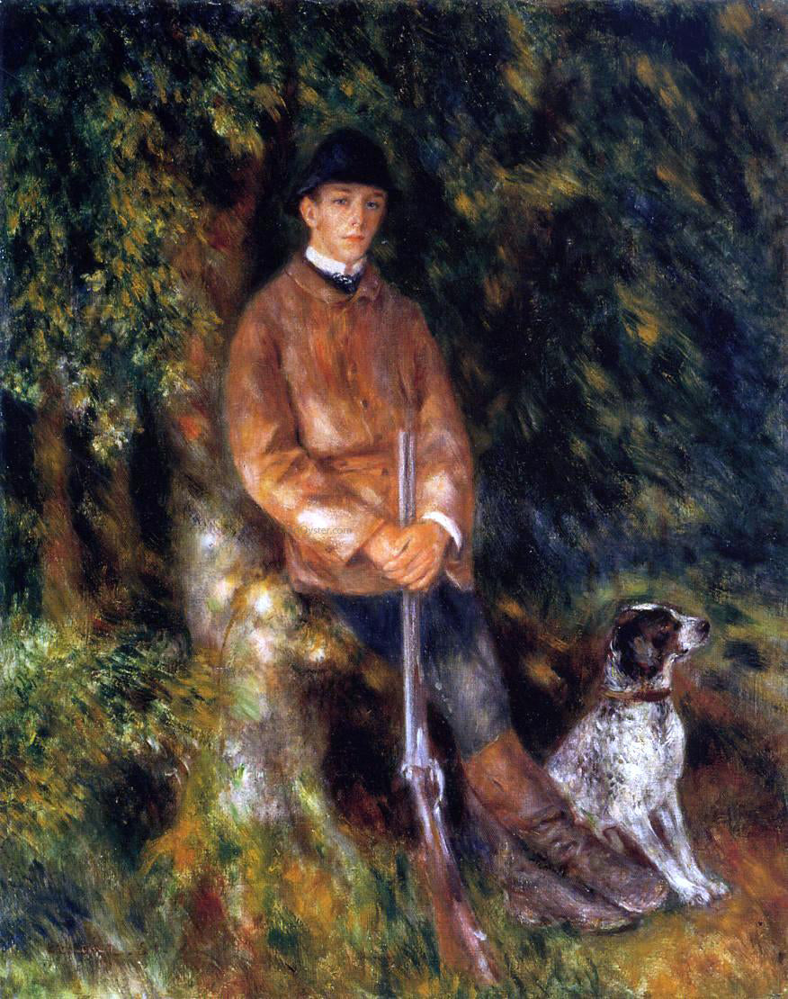 Pierre Auguste Renoir Alfred Berard and His Dog - Hand Painted Oil Painting
