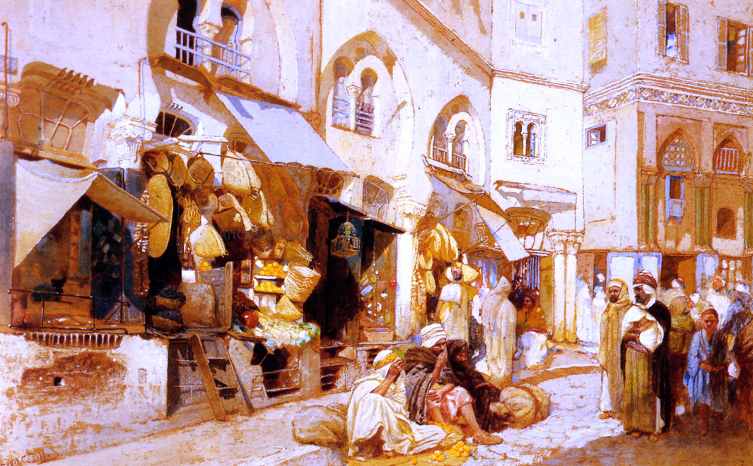 Louis Comfort Tiffany Algerian Shops - Hand Painted Oil Painting