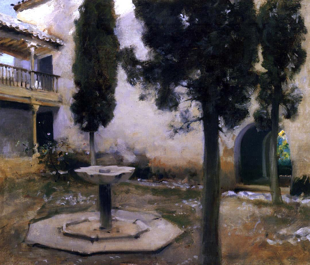 John Singer Sargent Alhambra, Patio de la Reja - Hand Painted Oil Painting