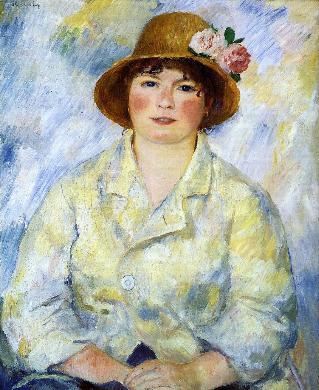 Pierre Auguste Renoir Aline Charigot (future Madame Renoir) - Hand Painted Oil Painting