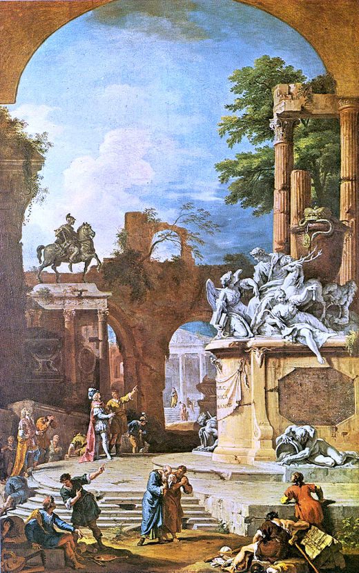 Sebastiano Ricci Allegorical Tomb of the Duke of Devonshire - Hand Painted Oil Painting