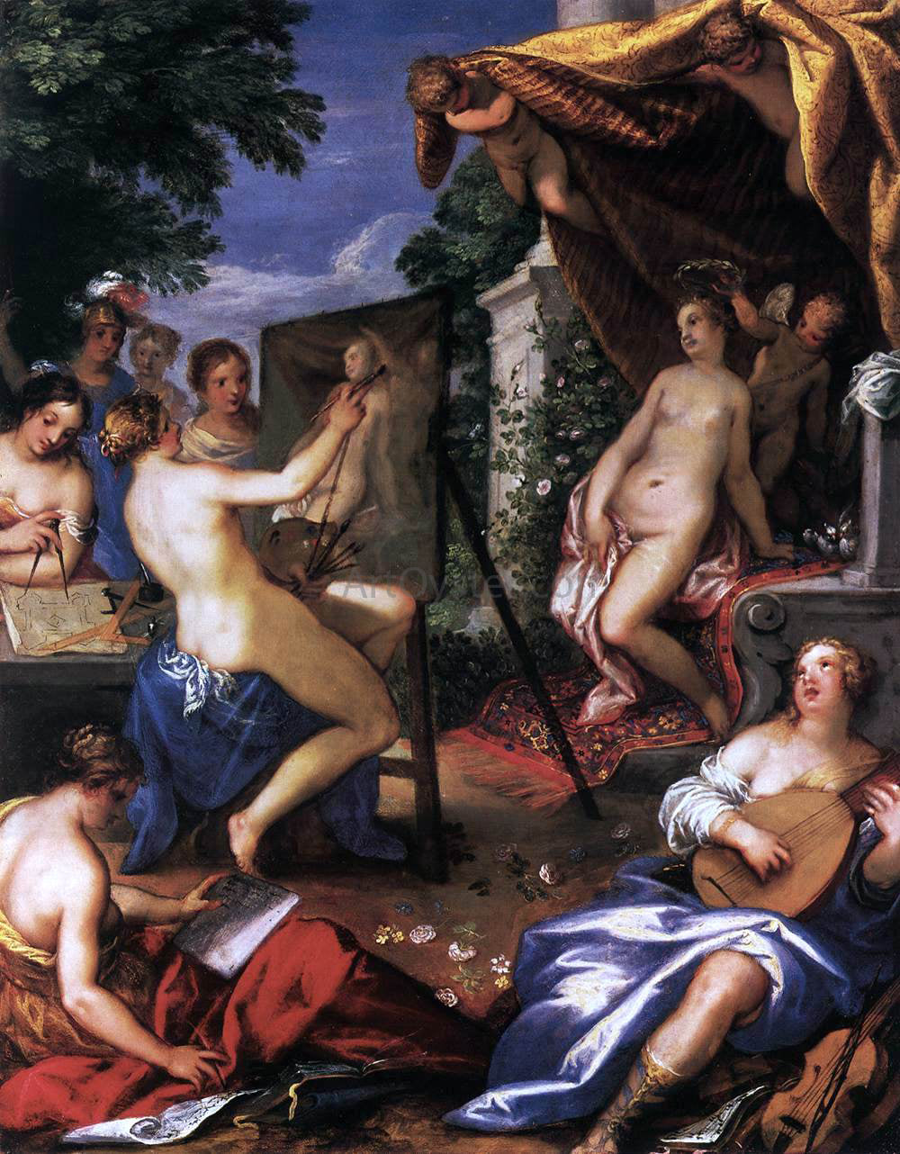 I Hans Rottenhammer Allegory of the Arts - Hand Painted Oil Painting