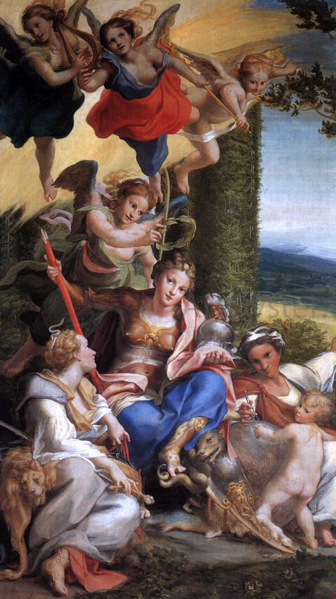 Correggio Allegory of Virtue - Hand Painted Oil Painting