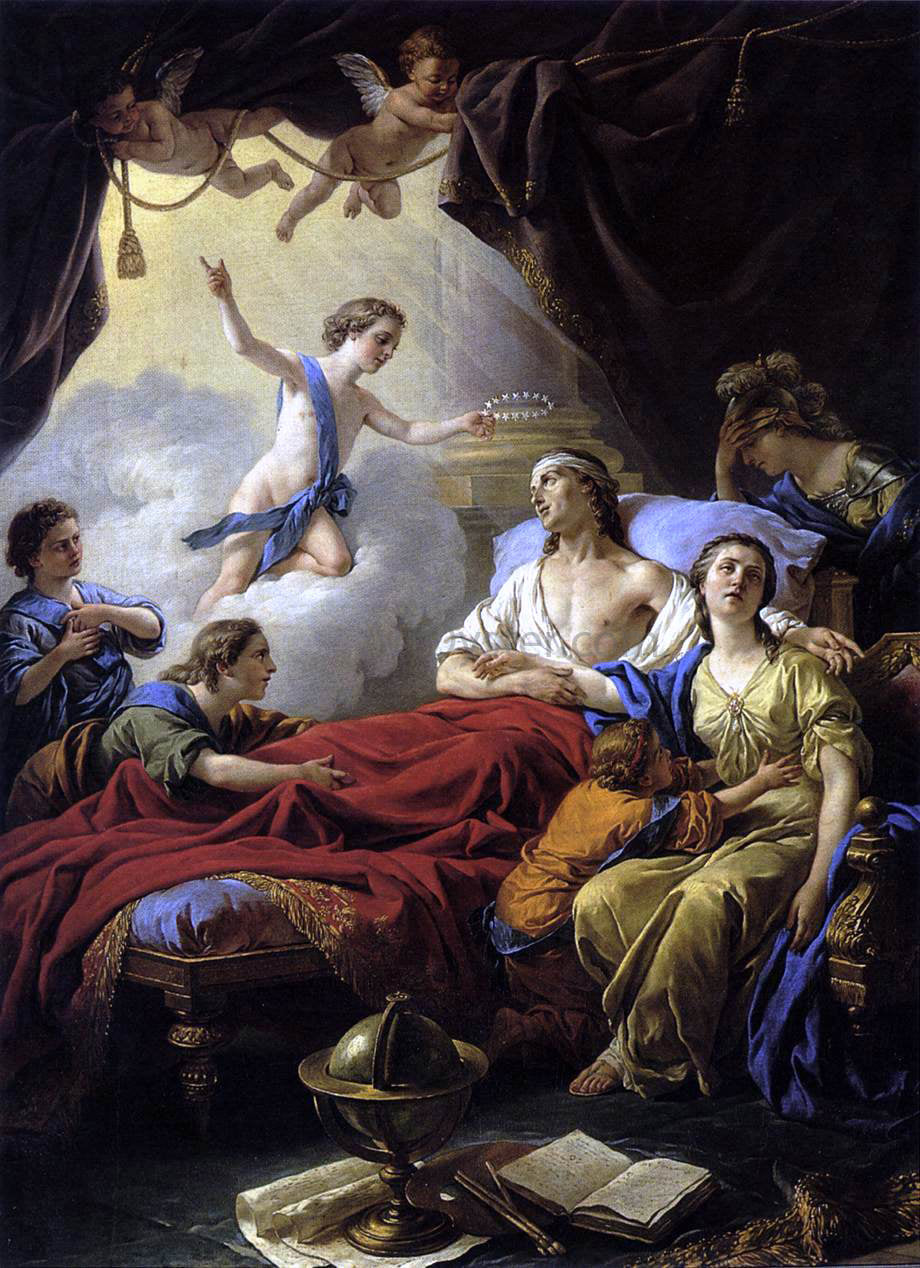  Louis-Jean-Francois Lagrenee Allegory on the Death of the Dauphin - Hand Painted Oil Painting