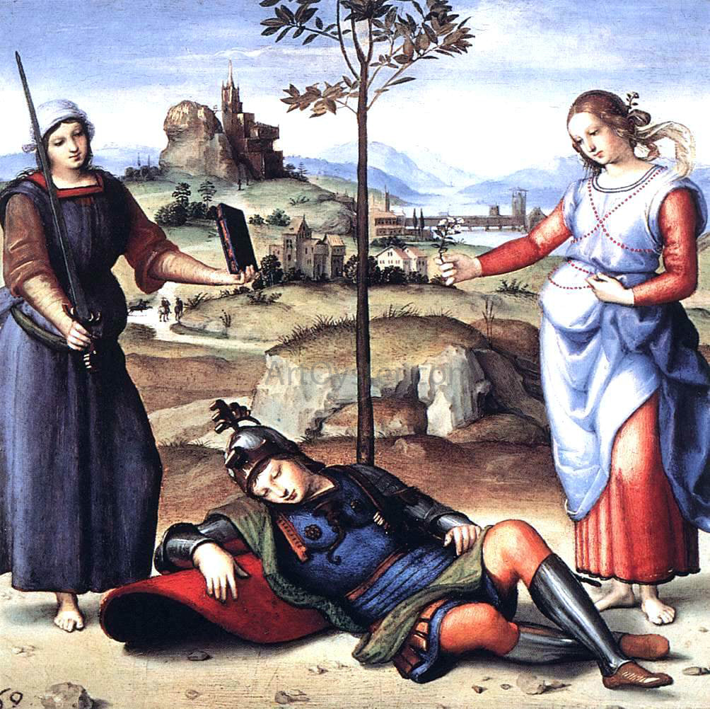 Raphael Allegory (The Knight's Dream) - Hand Painted Oil Painting