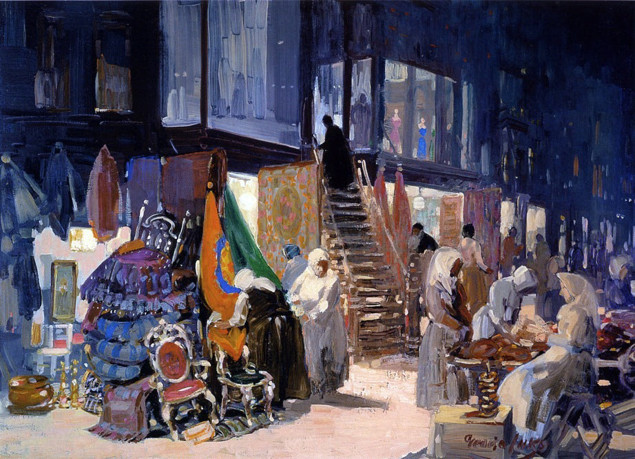 George Luks Allen Street - Hand Painted Oil Painting