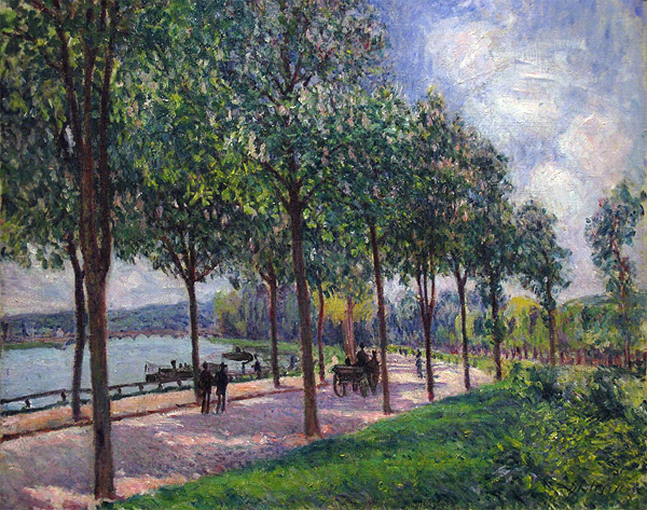 Alfred Sisley Alley of Chestnut Trees - Hand Painted Oil Painting