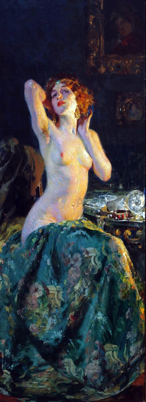  Giacomo Grosso Allo Specchio (also known as Nude by the mirror) - Hand Painted Oil Painting