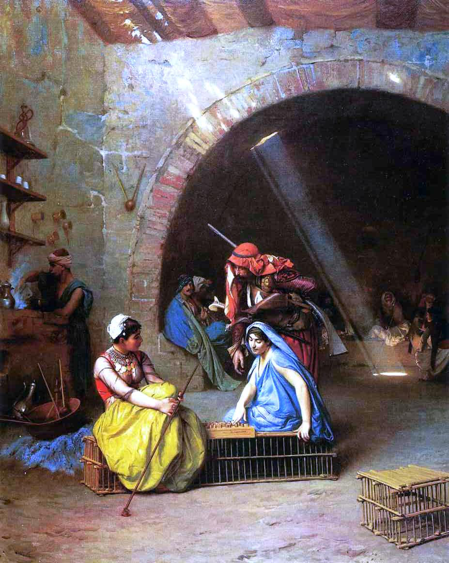 Jean-Leon Gerome Almehs Playing Chess - Hand Painted Oil Painting