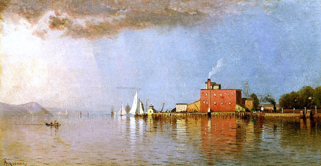 Alfred Thompson Bricher Along the Hudson - Hand Painted Oil Painting