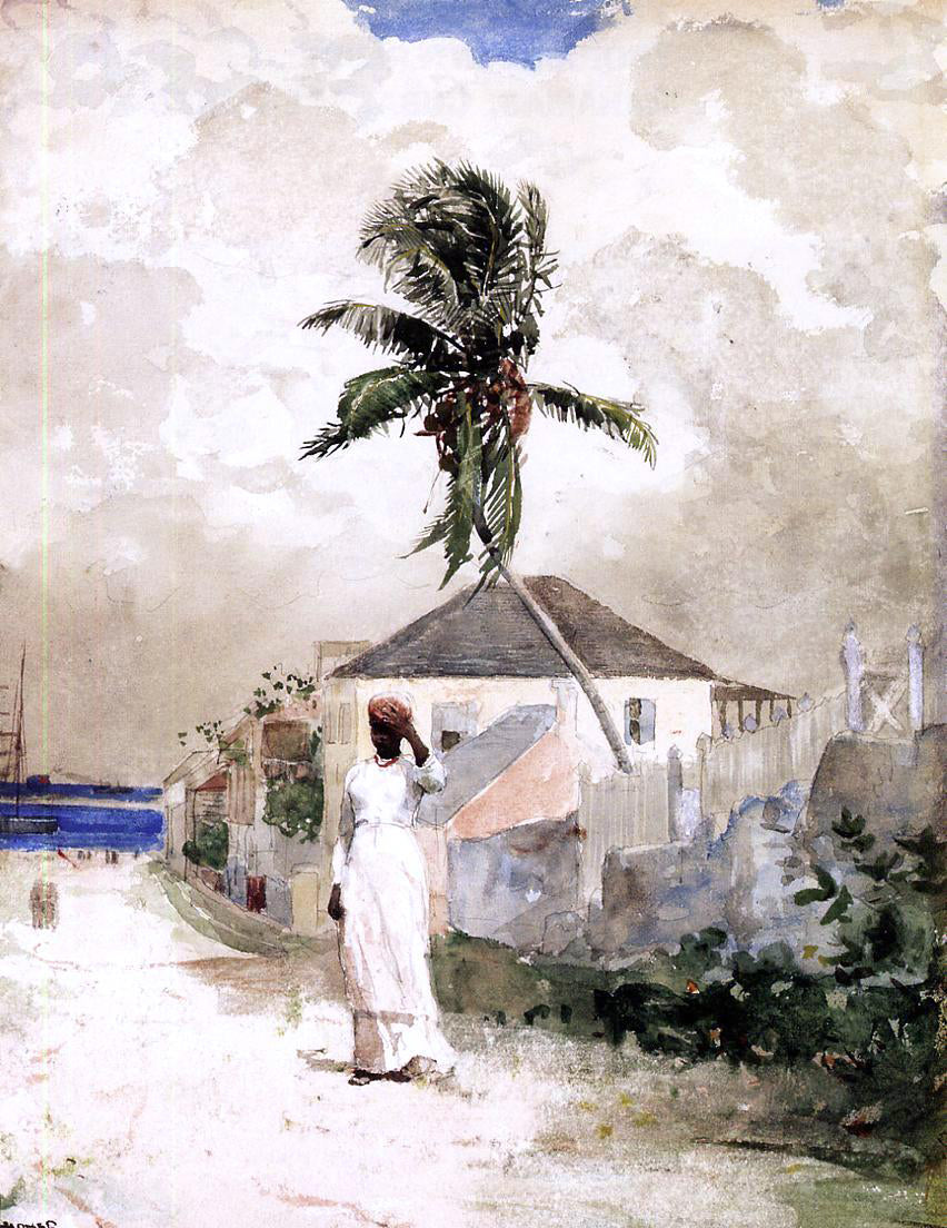 Winslow Homer Along the Road, Bahamas - Hand Painted Oil Painting