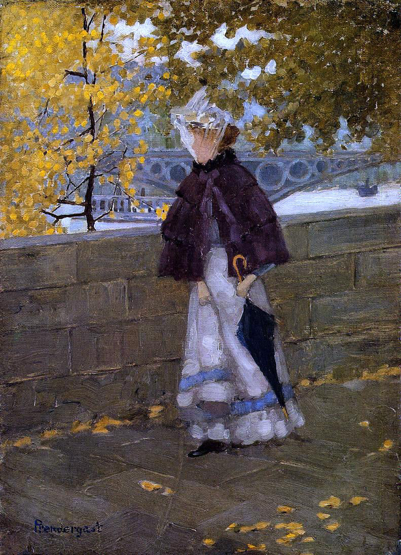Maurice Prendergast Along the Seine - Hand Painted Oil Painting
