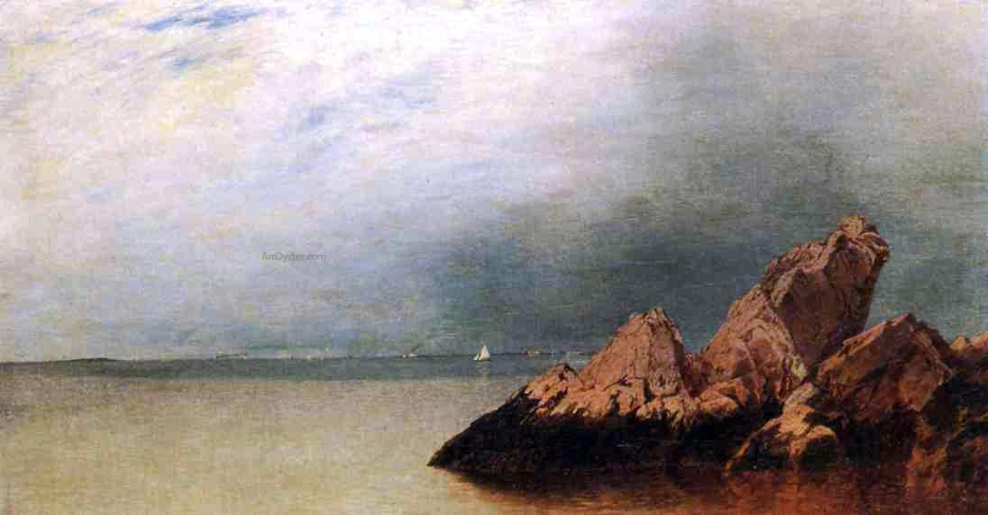 John Frederick Kensett Along the Shore - Hand Painted Oil Painting
