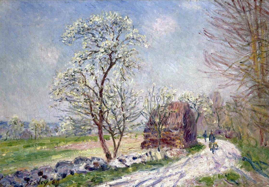 Alfred Sisley Along the Woods in Spring - Hand Painted Oil Painting