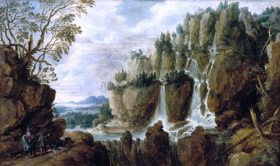 Lucas Van Uden Alpine Landscape - Hand Painted Oil Painting