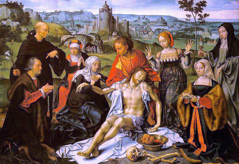 Joos Van Cleve Altarpiece of the Lamentation (central) - Hand Painted Oil Painting