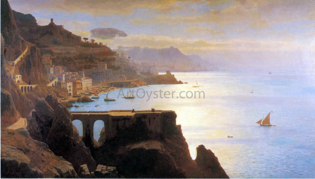 William Stanley Haseltine Amalfi Coast - Hand Painted Oil Painting