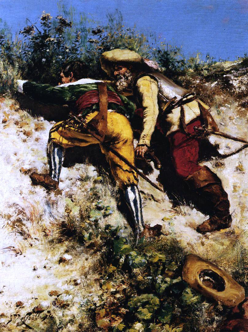 Jean-Francois Raffaelli Ambush - Hand Painted Oil Painting
