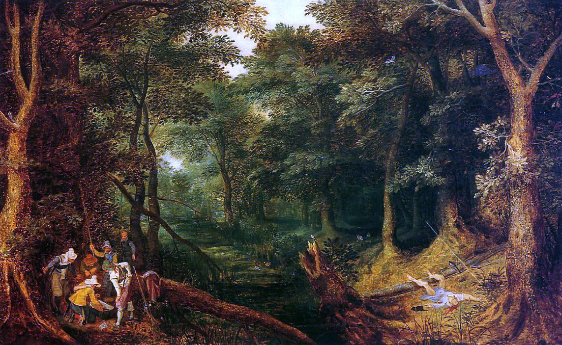 The Elder Jan Bruegel Ambush in the Woods - Hand Painted Oil Painting