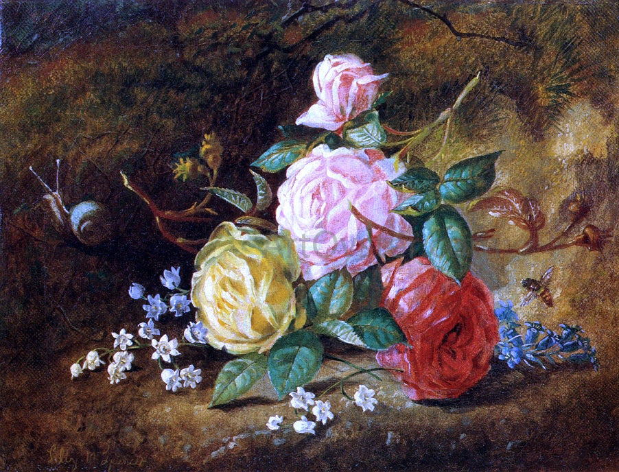 Lilly Martin Spencer American Roses - Hand Painted Oil Painting