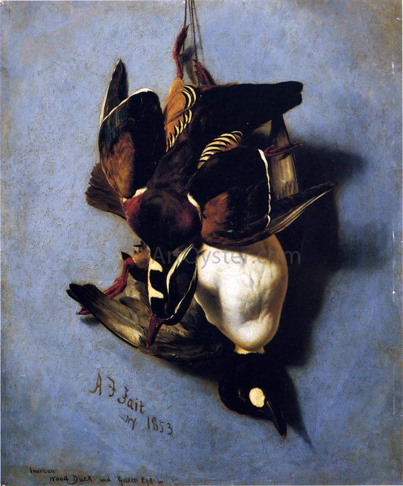  Arthur Fitzwilliam Tait American Wood Duck and Golden Eye - Hand Painted Oil Painting