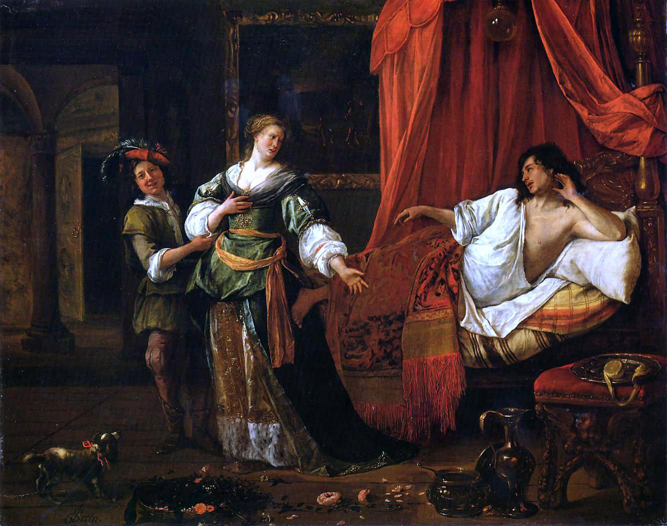 Jan Steen Amnon and Tamar - Hand Painted Oil Painting