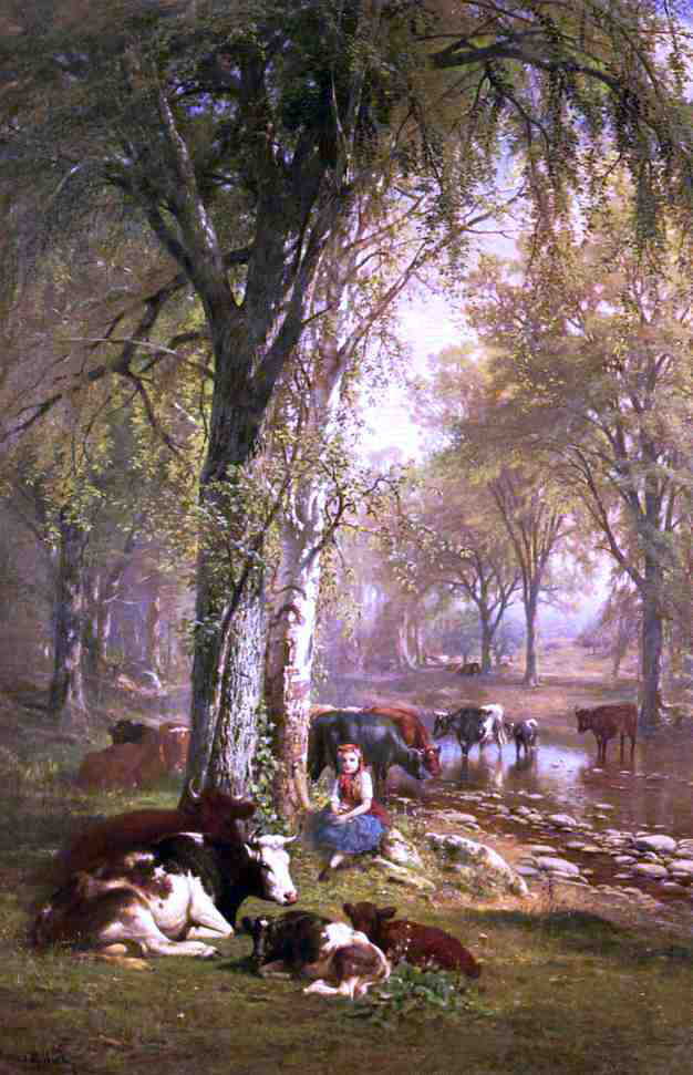 James McDougal Hart Among Friends - Hand Painted Oil Painting