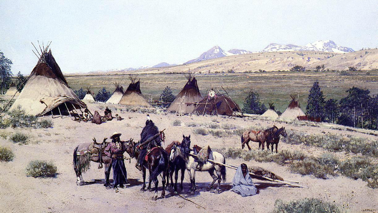 Henry F Farney Among the Foothills - Hand Painted Oil Painting