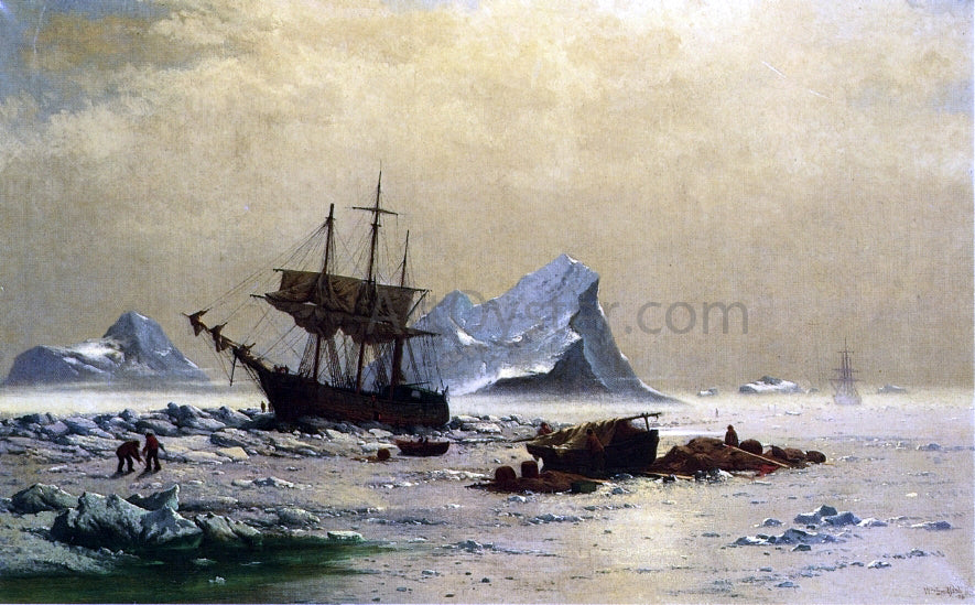 William Bradford Among the Ice Floes - Hand Painted Oil Painting
