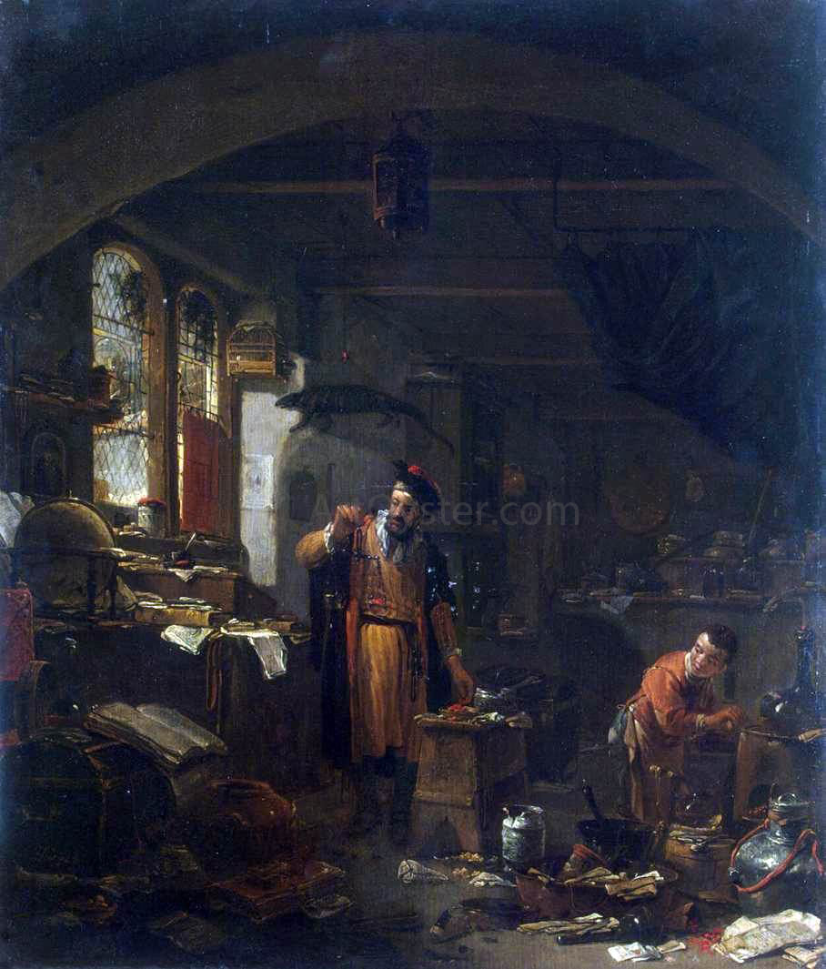  Thomas Wijck An Alchemist - Hand Painted Oil Painting