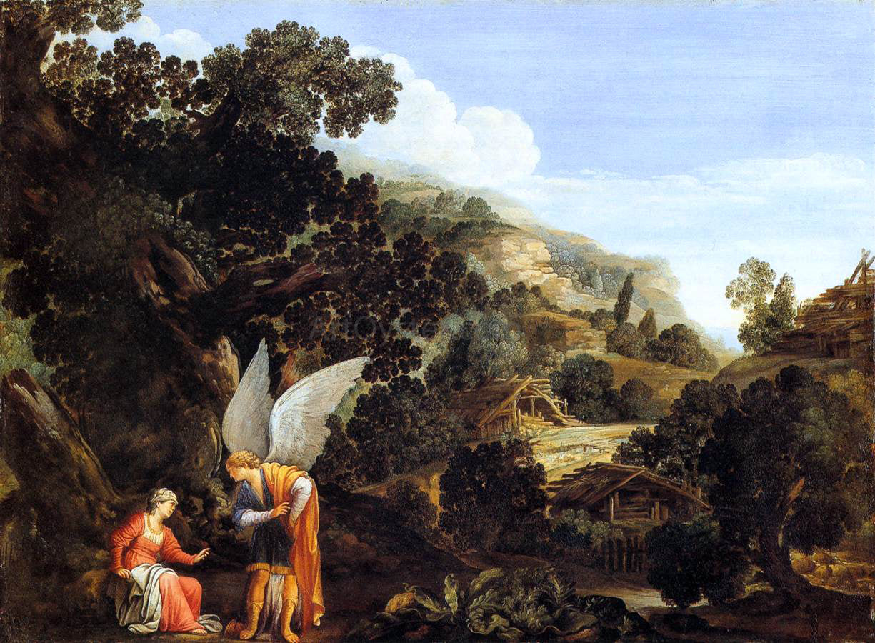  Carlo Saraceni An Angel Appearing to the Wife of Manoah - Hand Painted Oil Painting