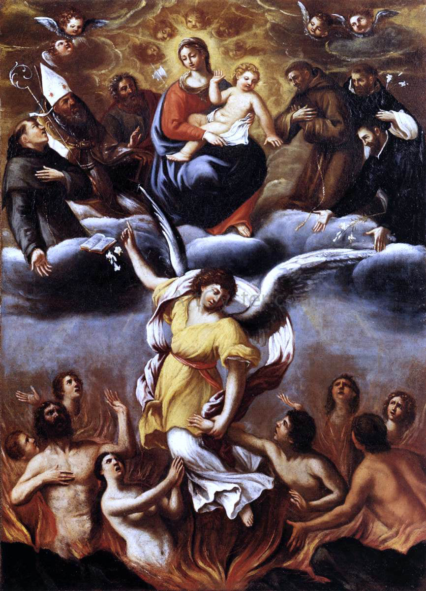 Lodovico Carracci An Angel Frees the Souls of Purgatory - Hand Painted Oil Painting
