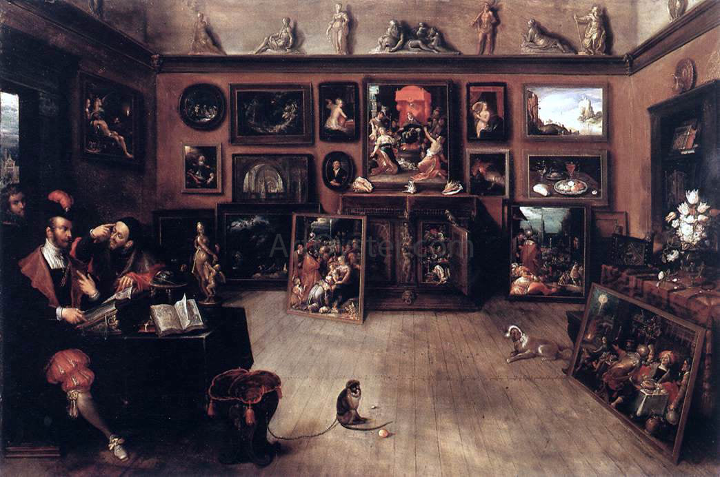 II Frans Francken Antique Dealer's Gallery - Hand Painted Oil Painting