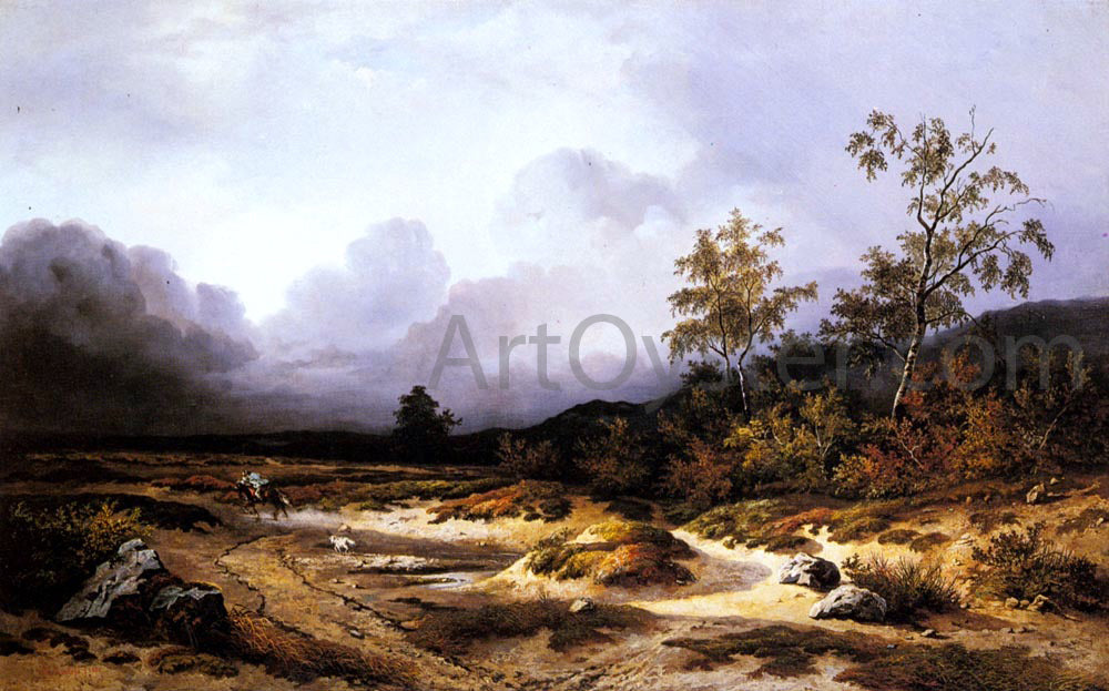 Willem Roelofs An Approaching Storm - Hand Painted Oil Painting